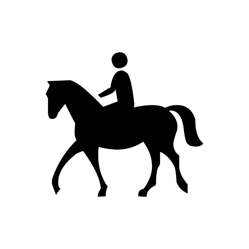 hombre en un vector de caballo