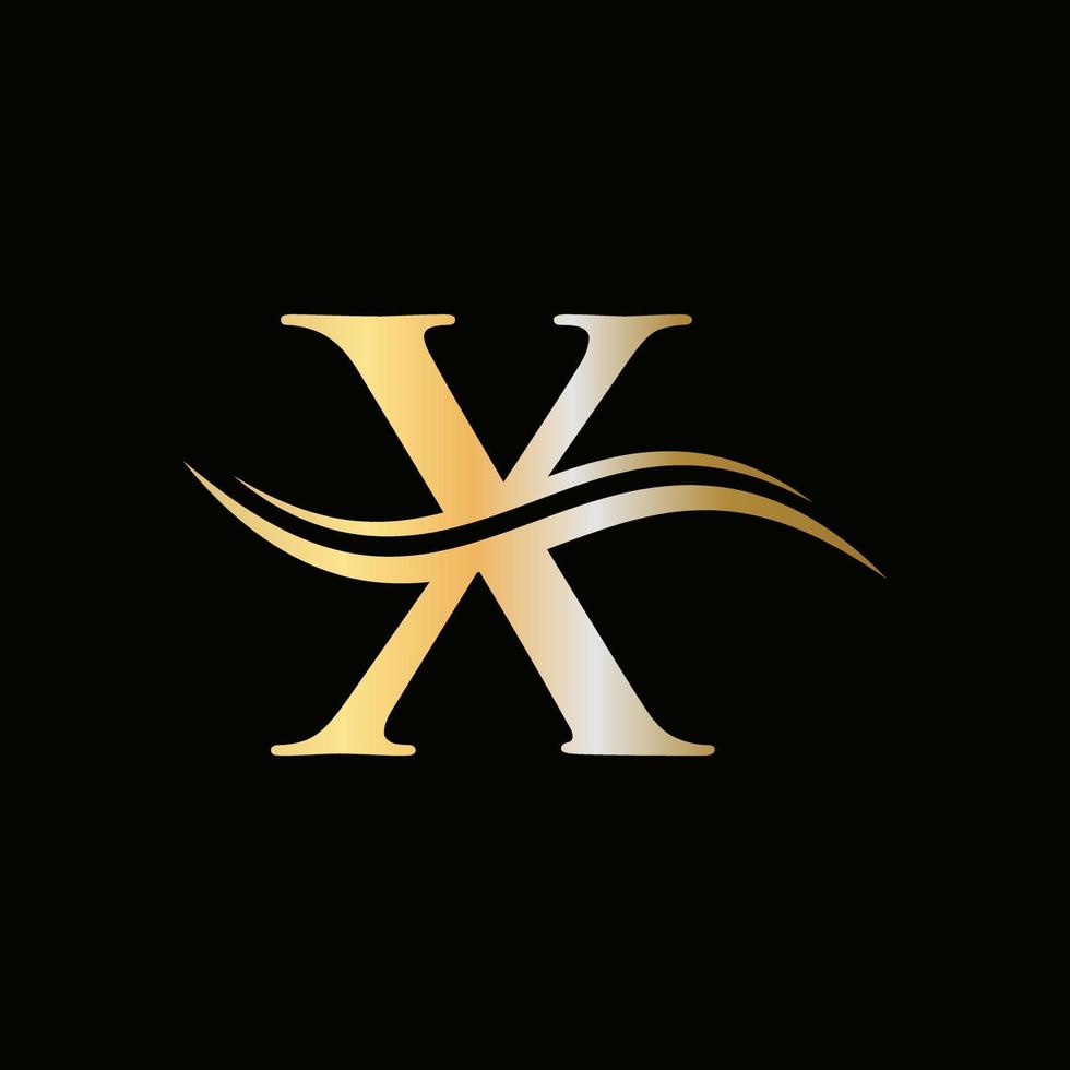 Initial letter X logo business typography vector template