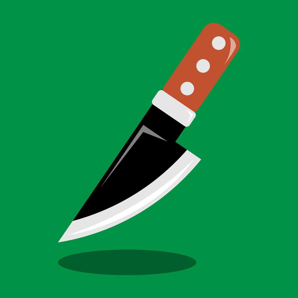 vector simple de cuchillo volador. iconos de equipos de cocina. herramientas de cocina.