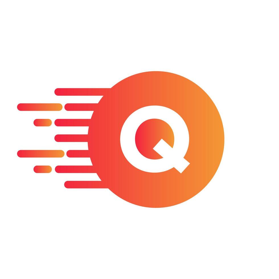 Letter Q Logo Design Vector with Dots Vector Template