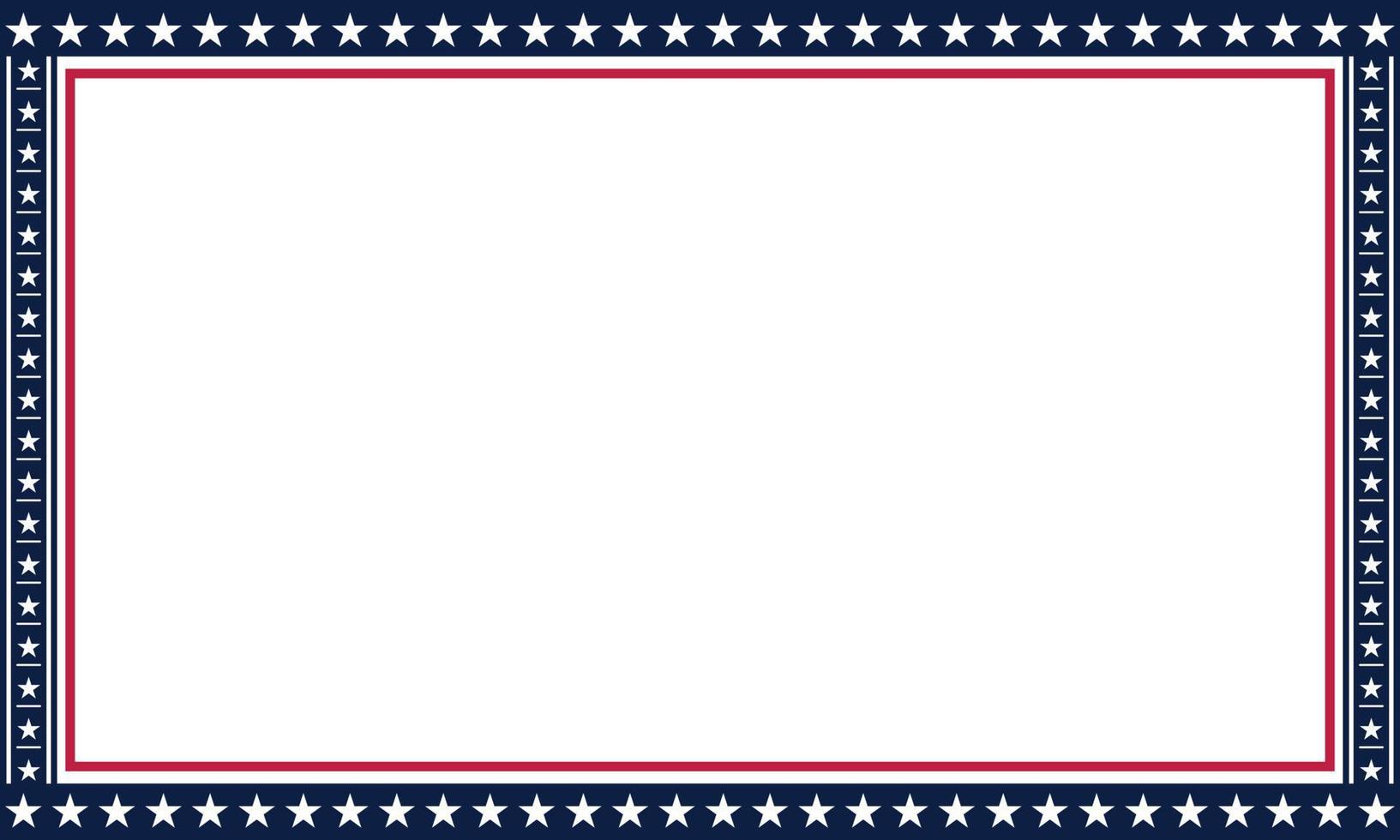 Patriotic border divider american usa flag. vector