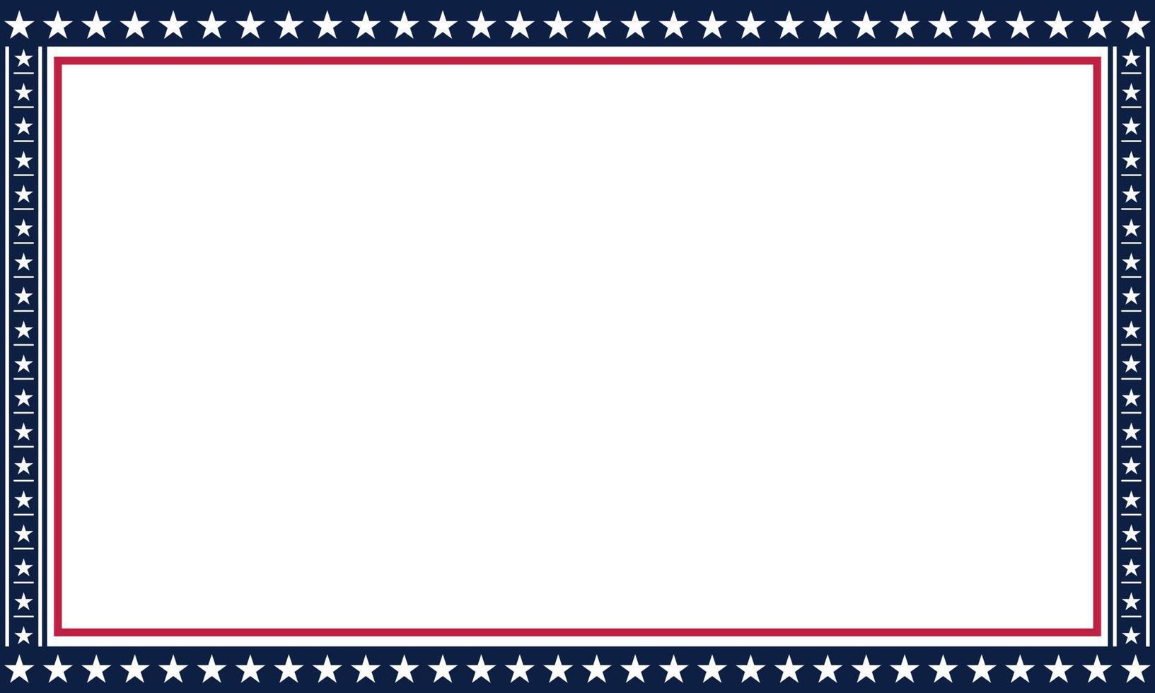 Patriotic border divider american usa flag. vector