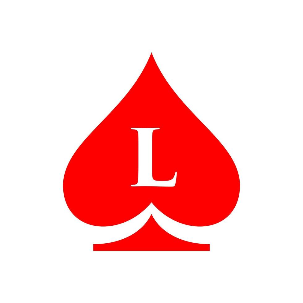 Letter L Casino Logo. Poker Casino Vegas Logo Template vector