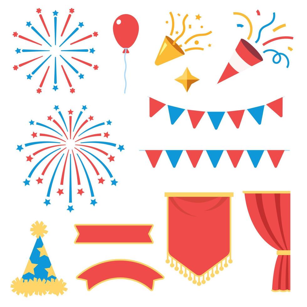 Flat design party element vector