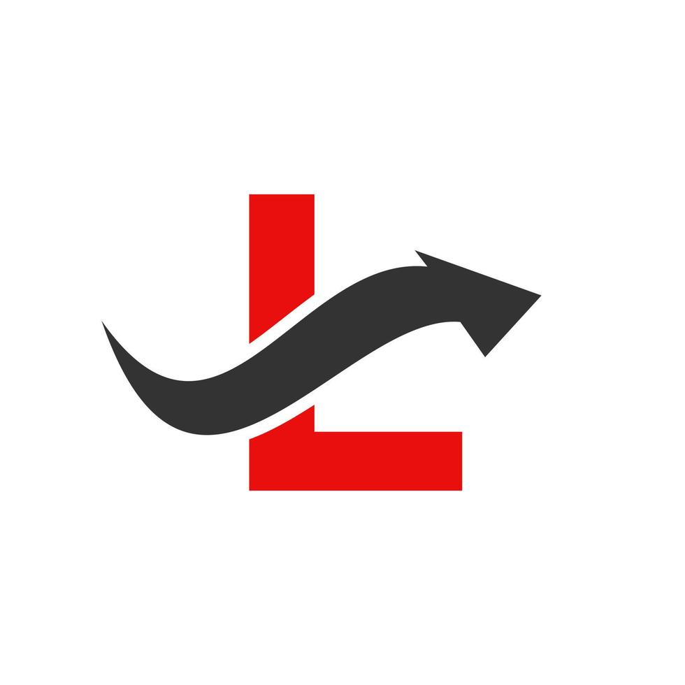 Letter L Financial Logo Concept With Financial Growth Arrow Symbol vector