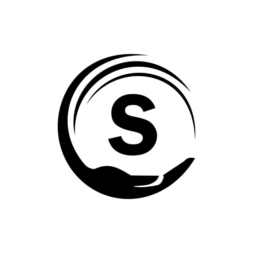 Letter S Charity Logo. Unity Team Work Logo Sign vector