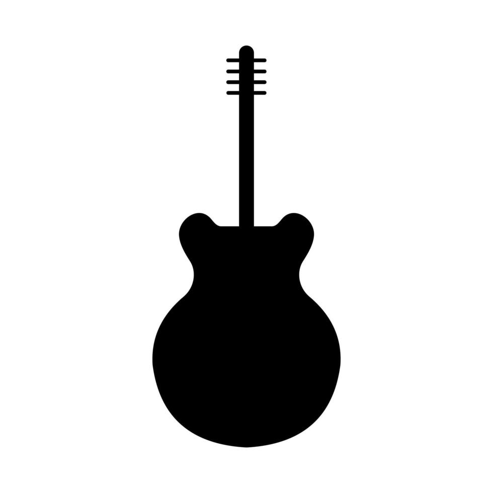 icono de guitarra. símbolo musical, vector de plantilla de músico de signo de guitarra