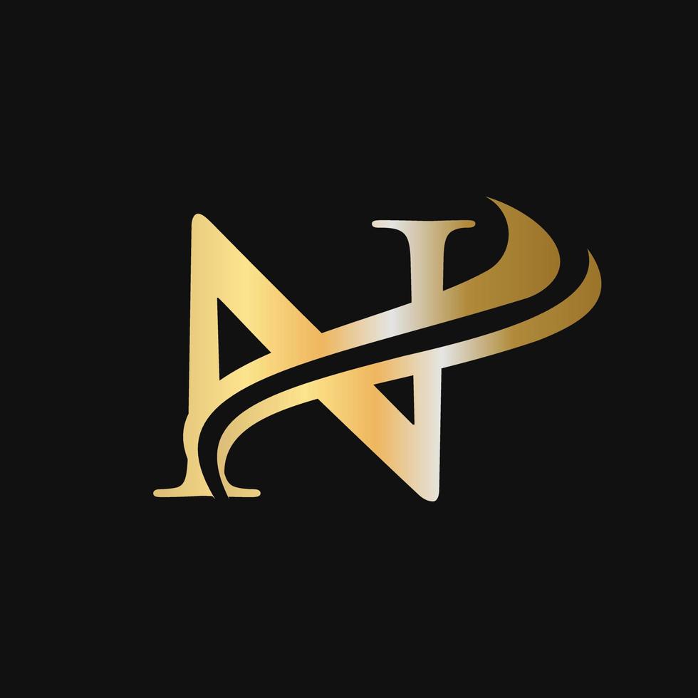 N Letter Logo Luxury Concept vector
