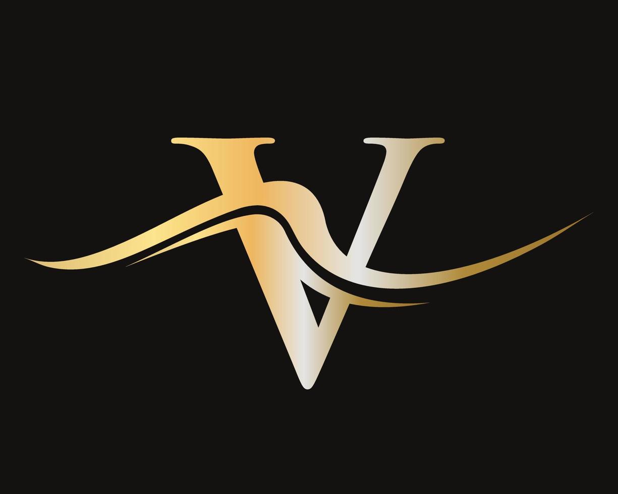 Letter V Logo Design Template Luxury and Elegant Design vector