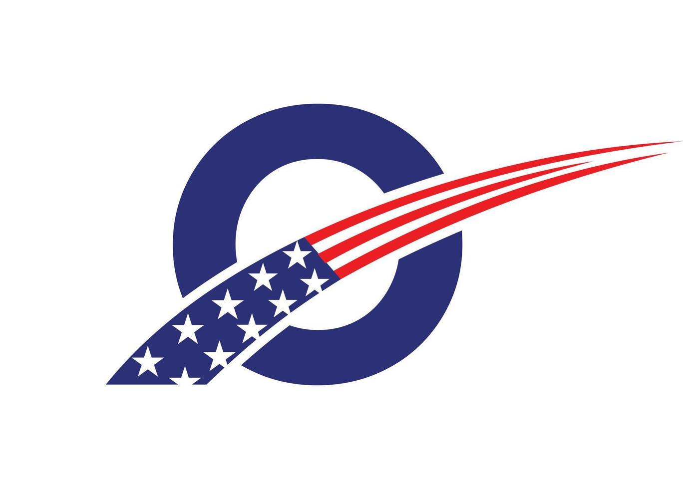 Initial Letter O American Logo. USA American Logo vector