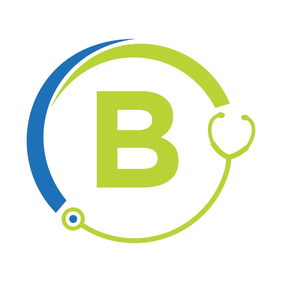 Letter B Healthcare Symbol Medical Logo Template. Doctors Logo with