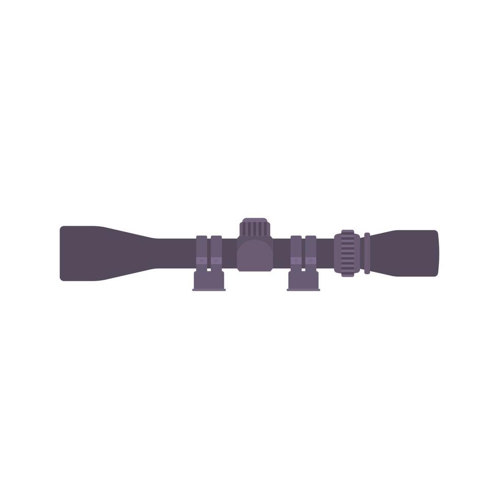 Tactical Scope Flat Illustration. Clean Icon Design Element on Isolated White Background vector