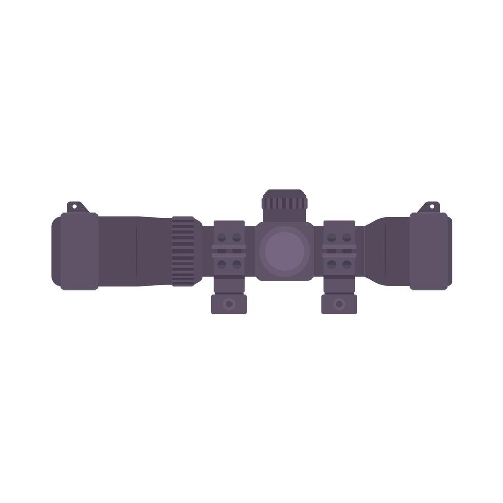 Tactical Scope Flat Illustration. Clean Icon Design Element on Isolated White Background vector