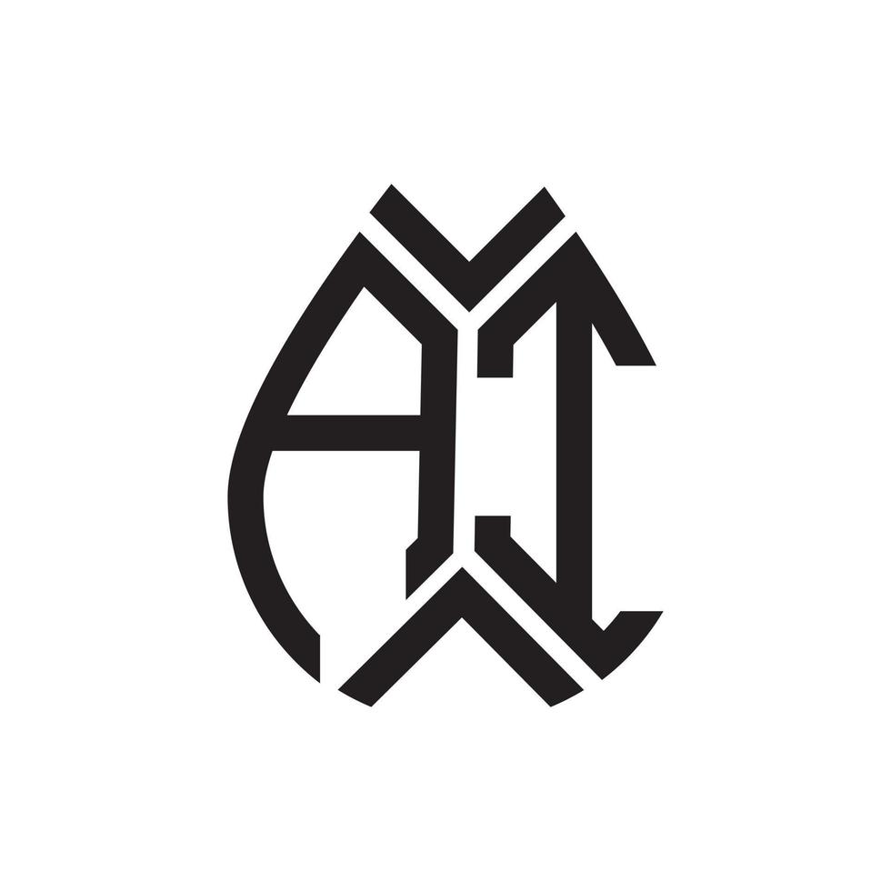 AI letter logo design.AI creative initial AI letter logo design . AI creative initials letter logo concept. vector