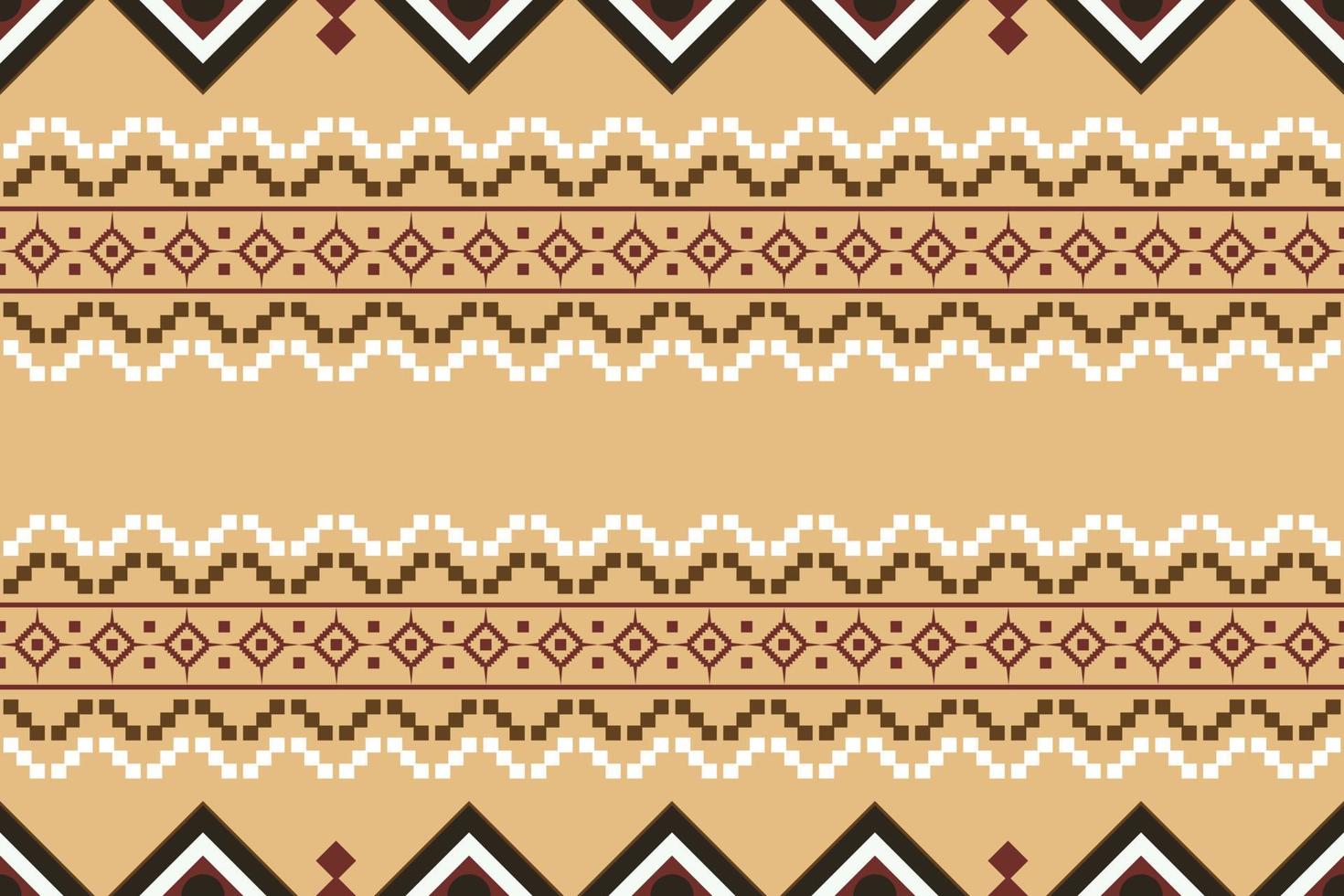 Ethnic fabric pattern geometric style. Sarong Aztec Ethnic oriental pattern traditional orange background. Abstract,vector,illustration. use for texture,clothing,wrapping,decoration,carpet. vector