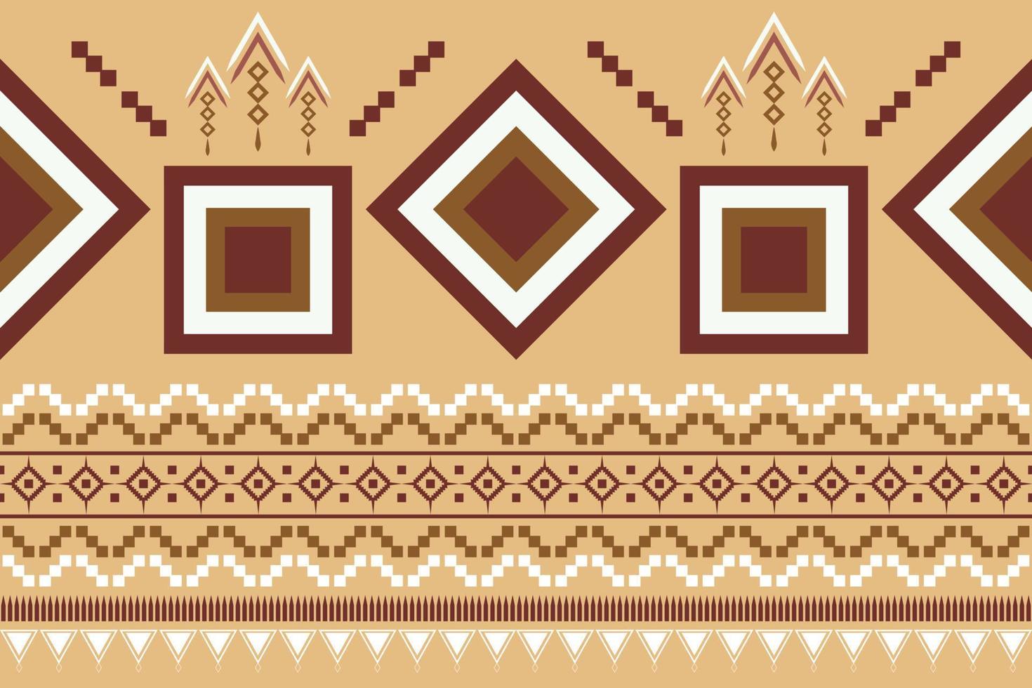 Ethnic fabric pattern geometric style. Sarong Aztec Ethnic oriental pattern traditional orange background. Abstract,vector,illustration. use for texture,clothing,wrapping,decoration,carpet. vector