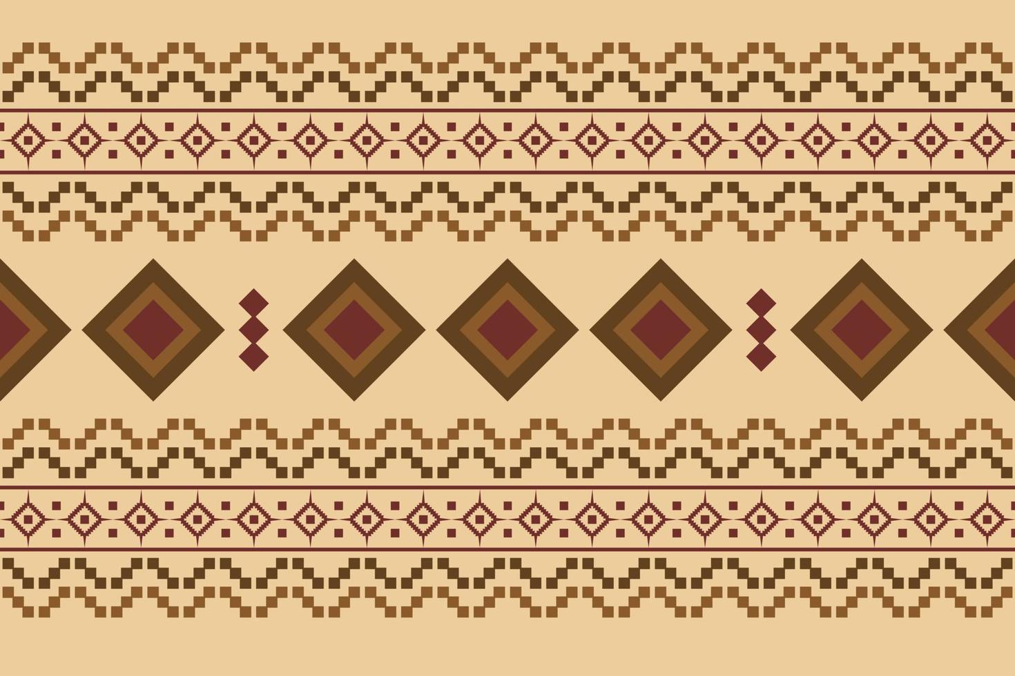 Ethnic fabric pattern geometric style. Sarong Aztec Ethnic oriental pattern traditional orange background. Abstract,vector,illustration. use for texture,clothing,wrapping,decoration,carpet. vector