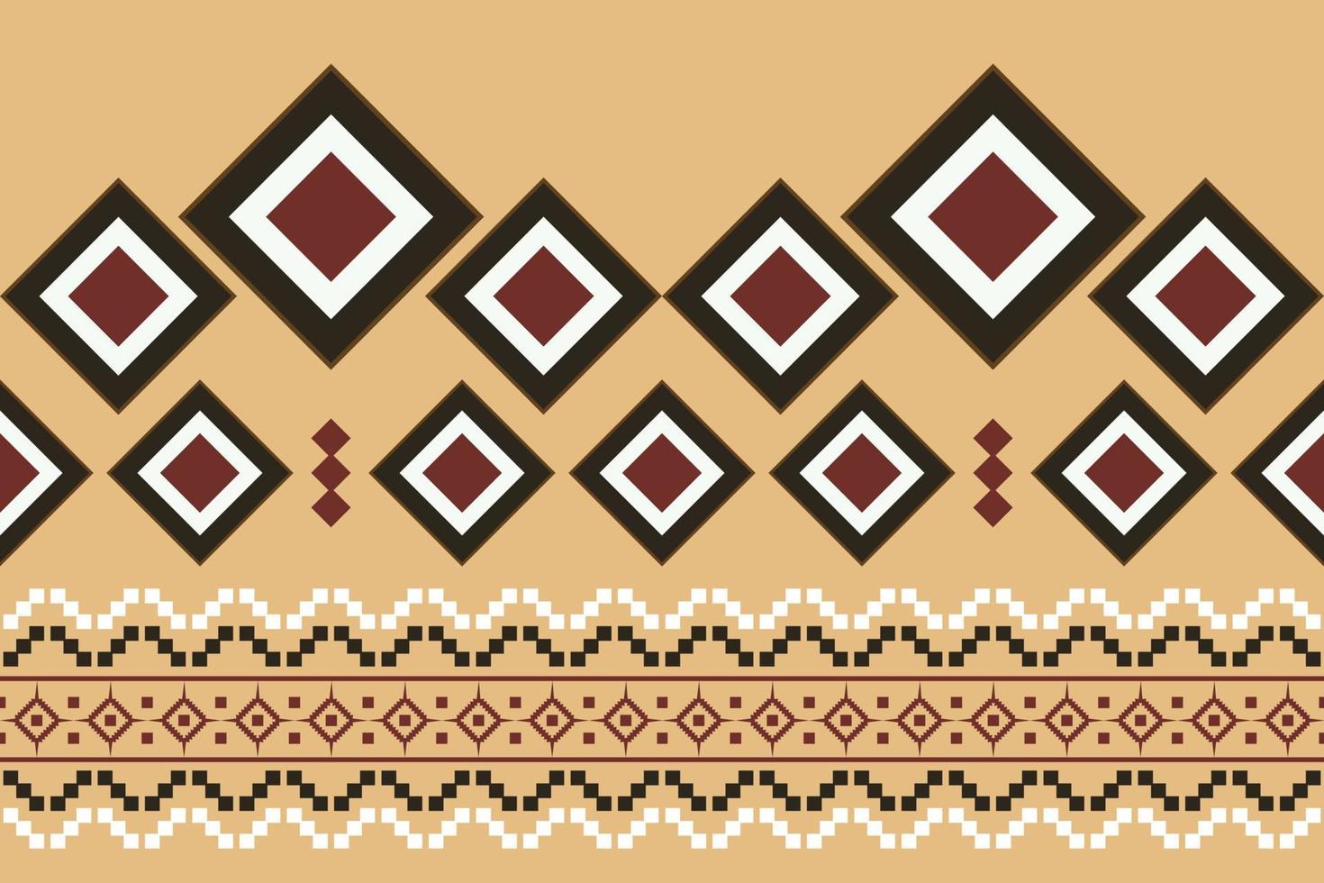 Ethnic fabric pattern geometric style. Sarong Aztec Ethnic oriental pattern traditional orange background. Abstract,vector,illustration. use for texture,clothing,wrapping,decoration,carpet. vector