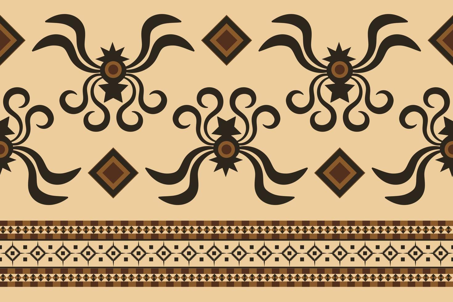 Ethnic fabric pattern geometric style. Sarong Aztec Ethnic oriental pattern traditional orange background. Abstract,vector,illustration. use for texture,clothing,wrapping,decoration,carpet. vector