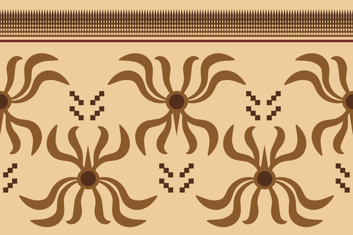 Ethnic fabric pattern geometric style. Sarong Aztec Ethnic oriental pattern traditional orange background. Abstract,vector,illustration. use for texture,clothing,wrapping,decoration,carpet. vector