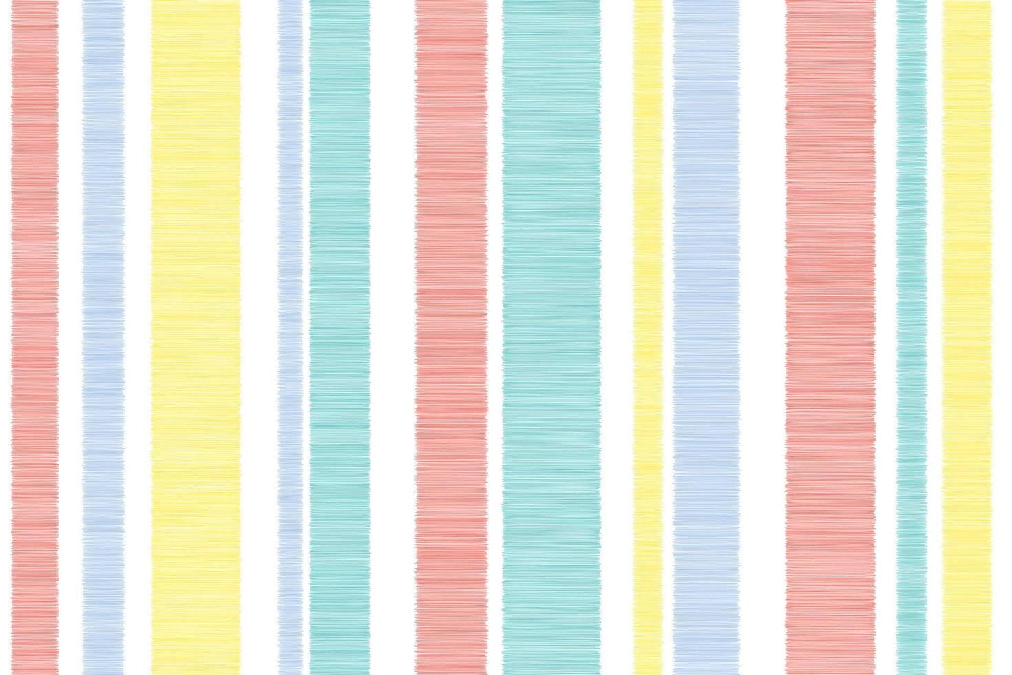 ikat transparente vector blanco colorido fondo tela patrón raya desequilibrio patrones de rayas lindo vertical azul rosa amarillo color pastel rayas diferente tamaño rejilla tela colorida ilustración.