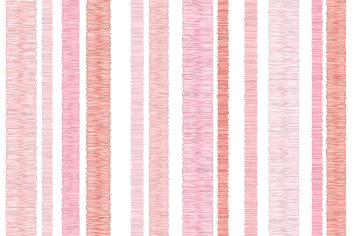 Seamless vector Ikat white pink background fabric pattern stripe unbalance stripe patterns cute vertical pink red pastel color stripes different size grid for valentine day love fabric pattern.