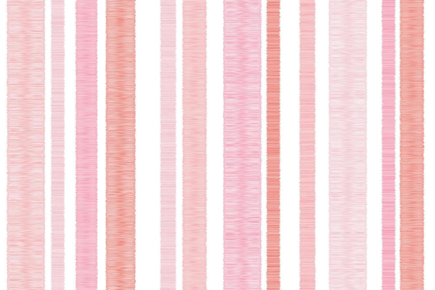 Seamless vector Ikat white pink background fabric pattern stripe unbalance stripe patterns cute vertical pink red pastel color stripes different size grid for valentine day love fabric pattern.