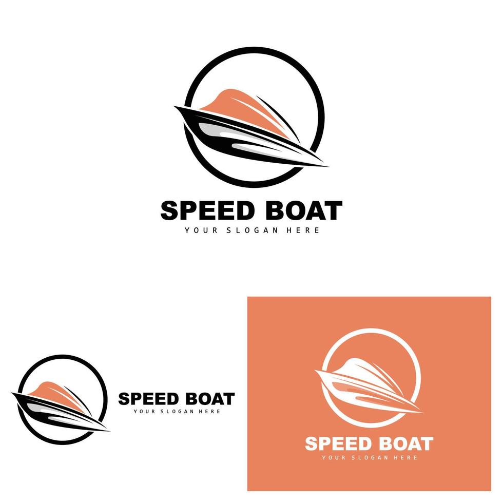 logotipo de buque de carga, vector de buque de carga rápida, velero, diseño para empresa de fabricación de buques, navegación fluvial, vehículos marinos, transporte, logística