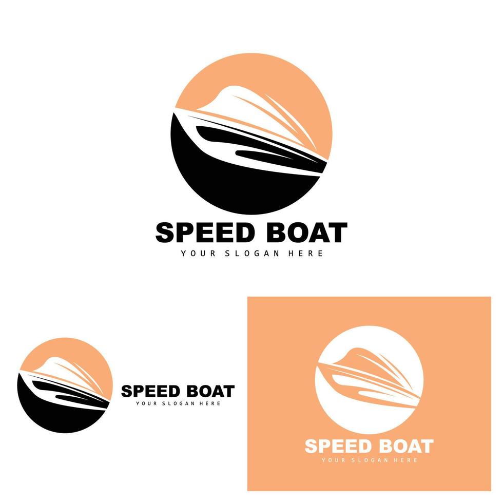 Cargo Ship Logo, Fast Cargo Ship Vector, Sailboat, Design For Ship Manufacturing Company, Waterway Sailing, Marine Vehicles, Transport, Logistics vector