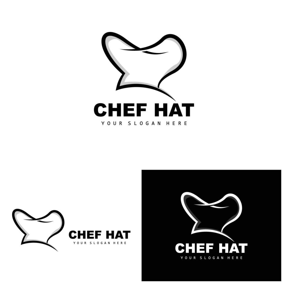 logotipo de sombrero de chef, vector de chef de restaurante, diseño para restaurante, catering, charcutería, panadería