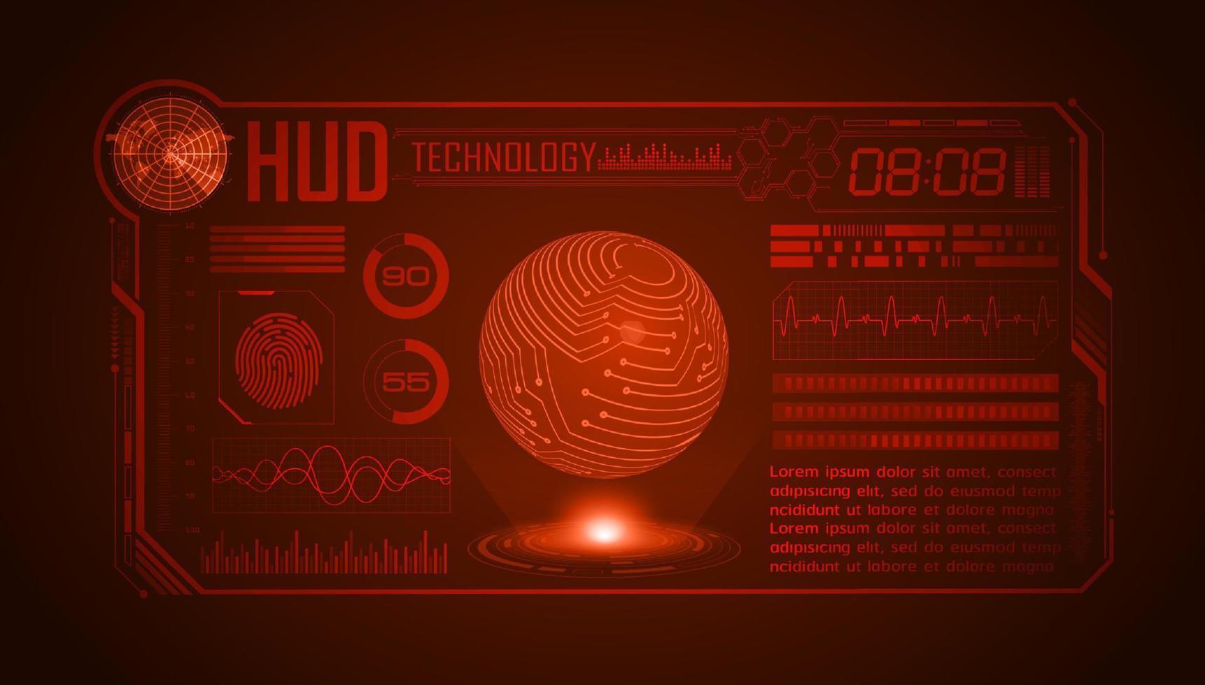 fondo de pantalla de tecnología hud moderna vector