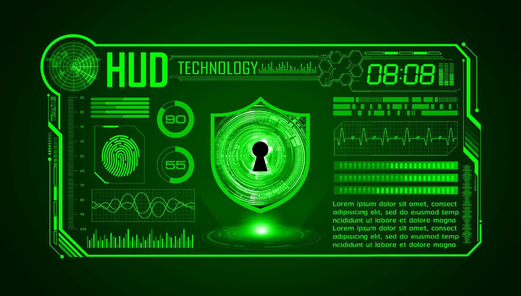 Modern HUD Technology Screen Background vector