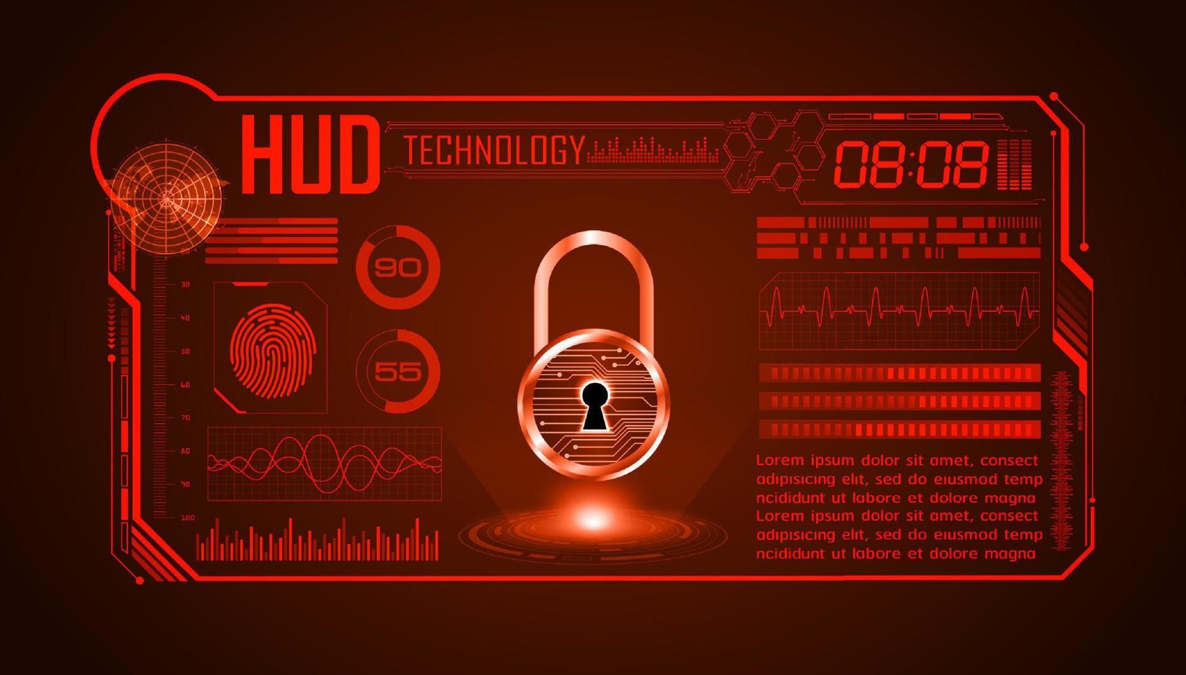 Modern HUD Technology Screen Background vector