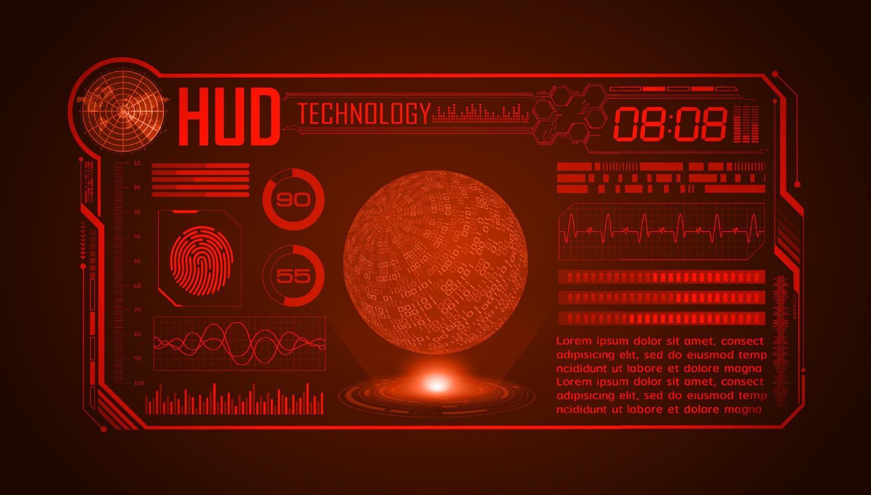 fondo de pantalla de tecnología hud moderna vector