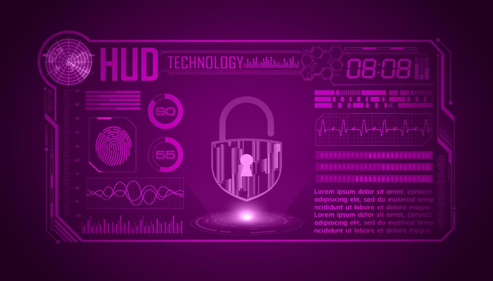 Modern HUD Technology Screen Background vector