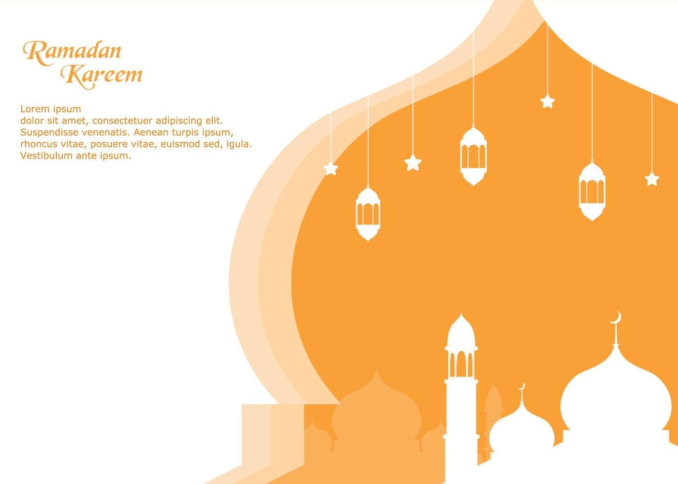 background design with illustration of mosque vector