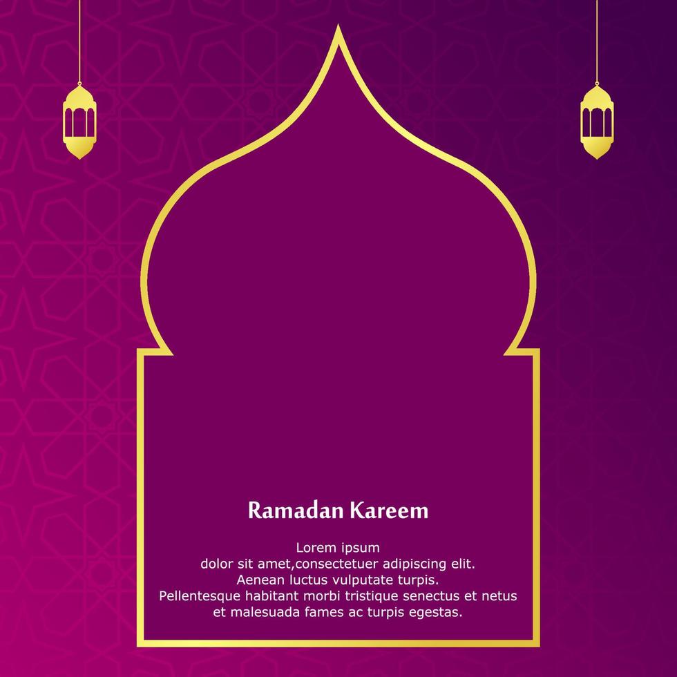 design template with Islamic theme vector