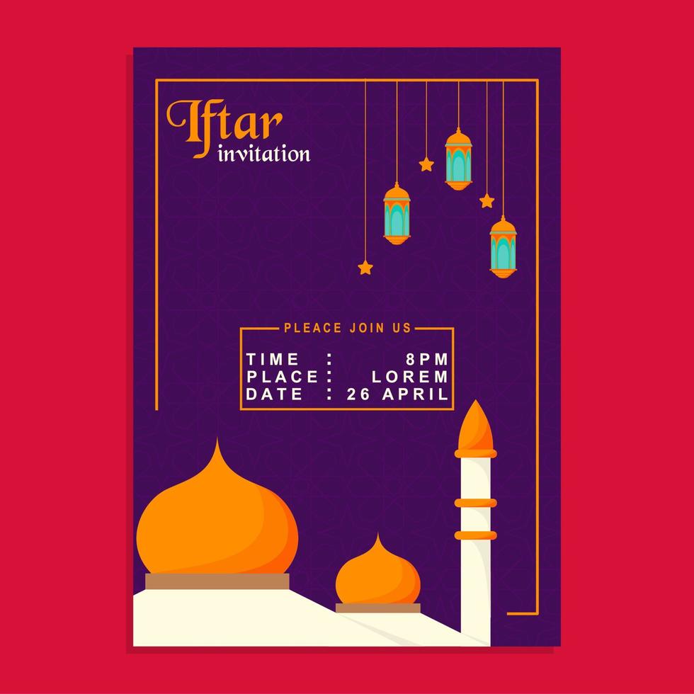 Ramadan poster design vector