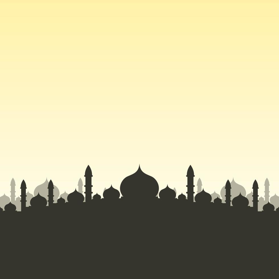 background design with Islamic theme. with illustrations of mosques. for the celebration of Islamic holidays vector