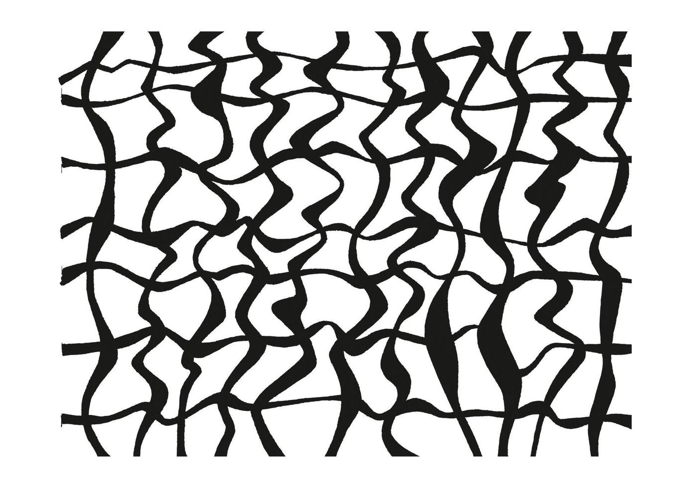 Black mesh wave lines art. Black and white color. vector