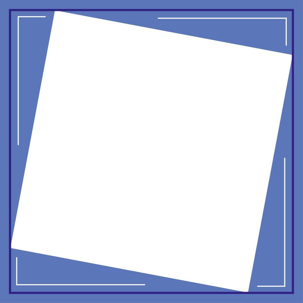 Blue and white background color with stripe line shape. Square. Suitable for social media post and web internet ads. Template layout. Frame, boarder for text, picture, advertisement. Empty space. vector