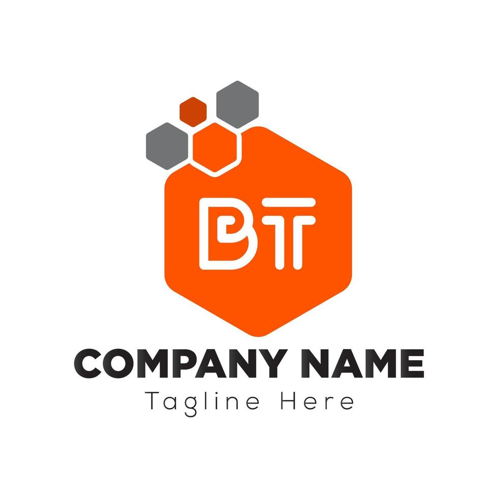 Abstract BT letter modern initial lettermarks logo design vector