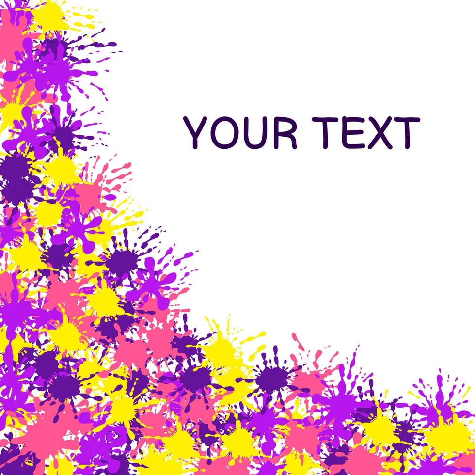 banner with a bright design of colored blots vector