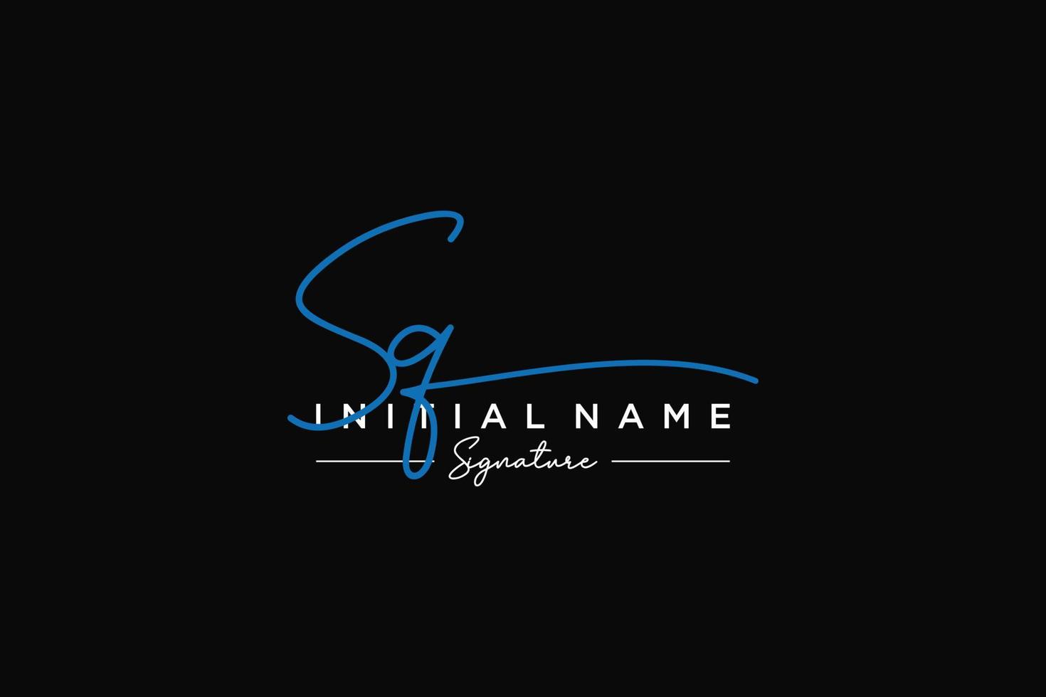 Initial SQ signature logo template vector. Hand drawn Calligraphy lettering Vector illustration.