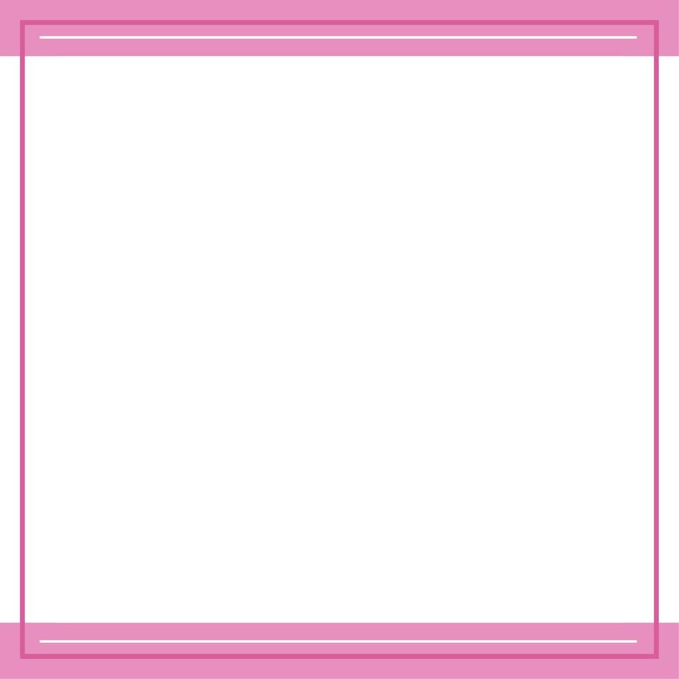 Pink and white square background color with stripe line shape. Suitable for social media post and web internet ads. Template layout. Frame, boarder for text, picture, advertisement. Empty space. vector