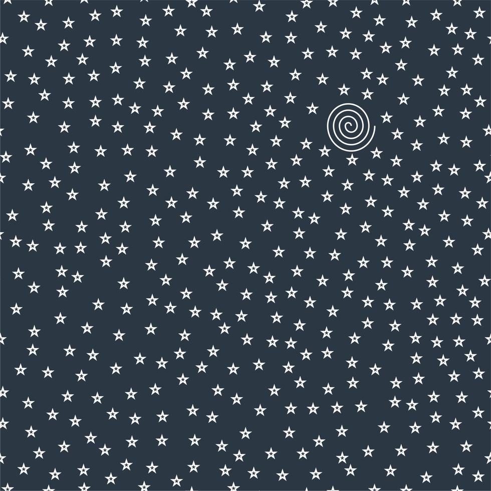 Sky seamless background. Abstract pattern. Moon and stars on dark blue background. vector