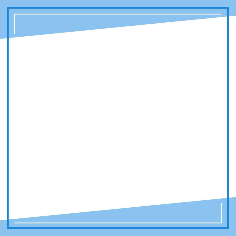 Blue and white background color with stripe line shape. Suitable for social media post and web internet ads. Template layout. Frame, boarder for text, picture, advertisement. Empty space. vector