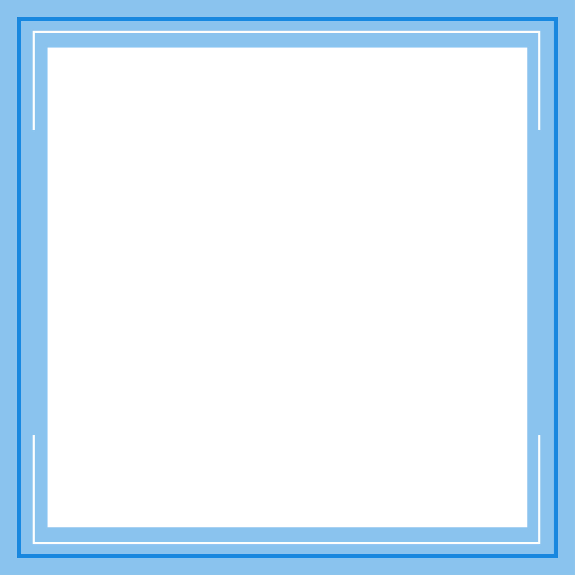 Blue square paper note social ads template transparent png