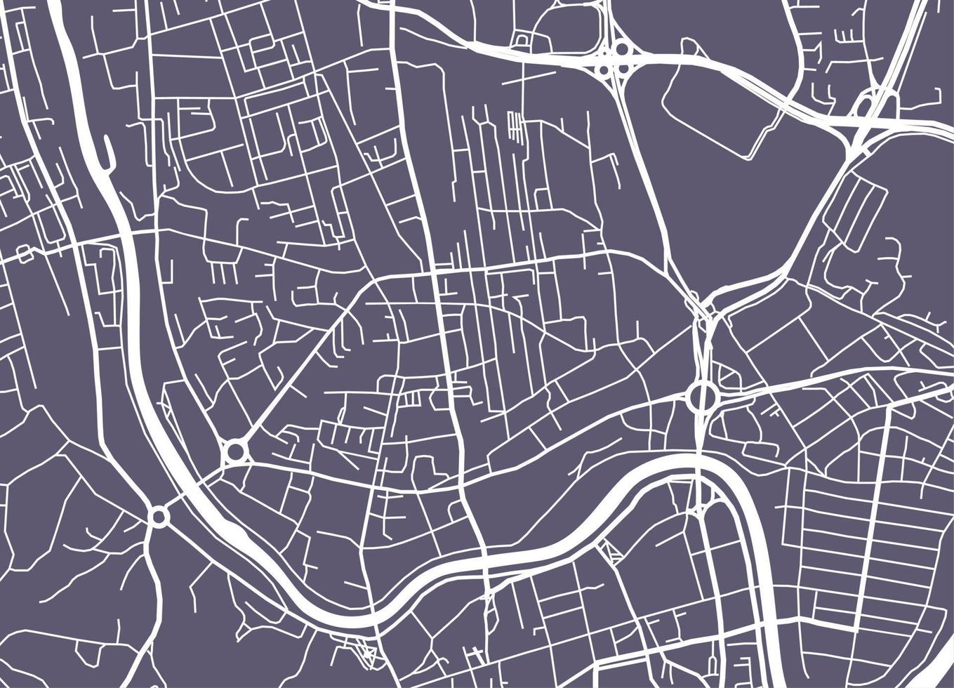 Abstract city navigation map with river and streets 17642629 Vector Art 