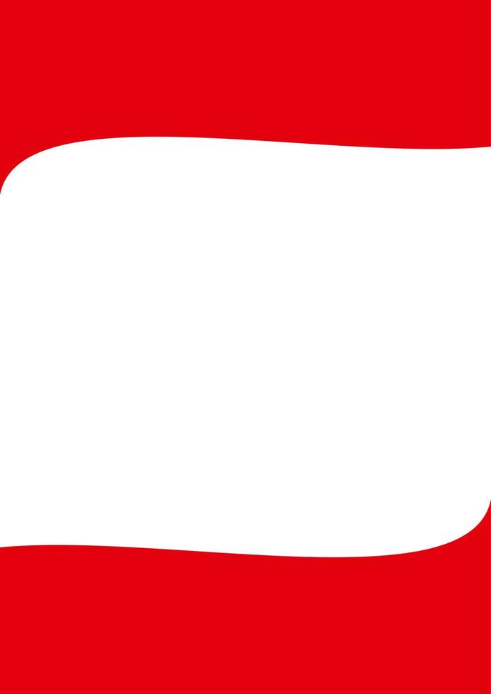 Simple red wavy frame. Empty space for text, picture. Advertising, banner, cover. Business sheet. vector